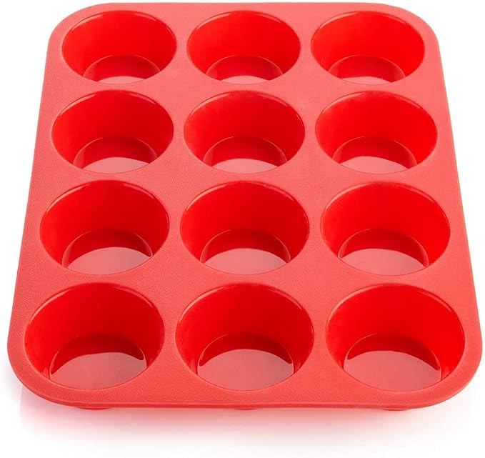 Silicone Muffin Pan - 12 Cups Regular Cupcake Pan | Amazon (US)