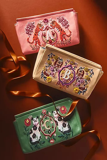 Corinne Lent for Anthropologie Monogram Pouch | Anthropologie (US)