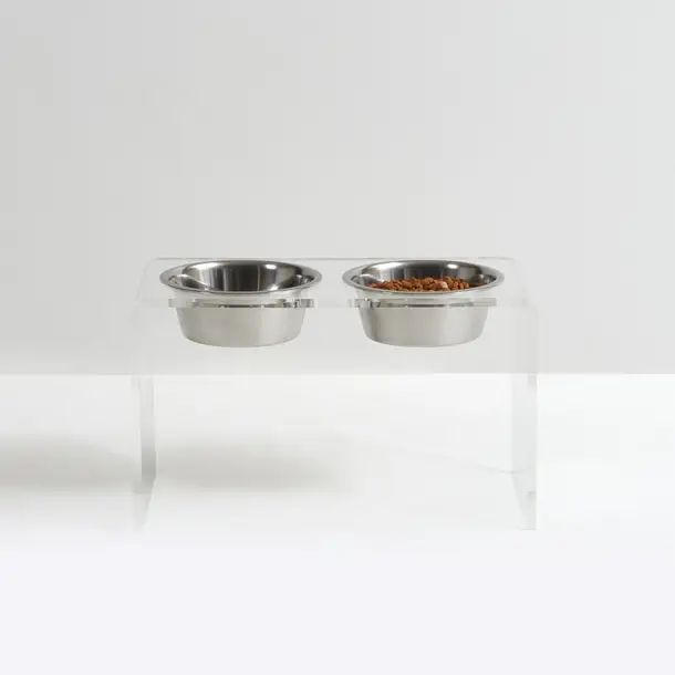 Tall Silver Bowl Elevated Feeder | Wayfair North America