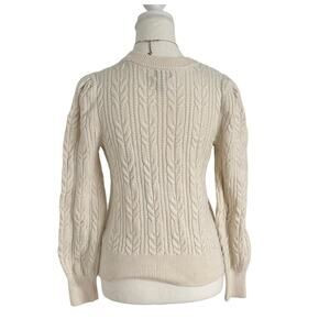 Scoop Size Small Knitted Cream Cable Knit Vintage Sweater | Poshmark