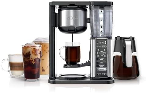 Ninja Coffee Maker, 10-Cup Carafe, Fold-Away Frother, Black, CM401 | Amazon (US)