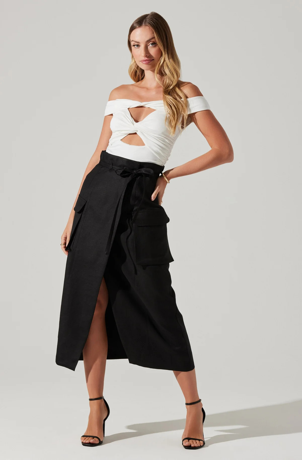 Nara Wrap Front Midi Skirt | ASTR The Label (US)