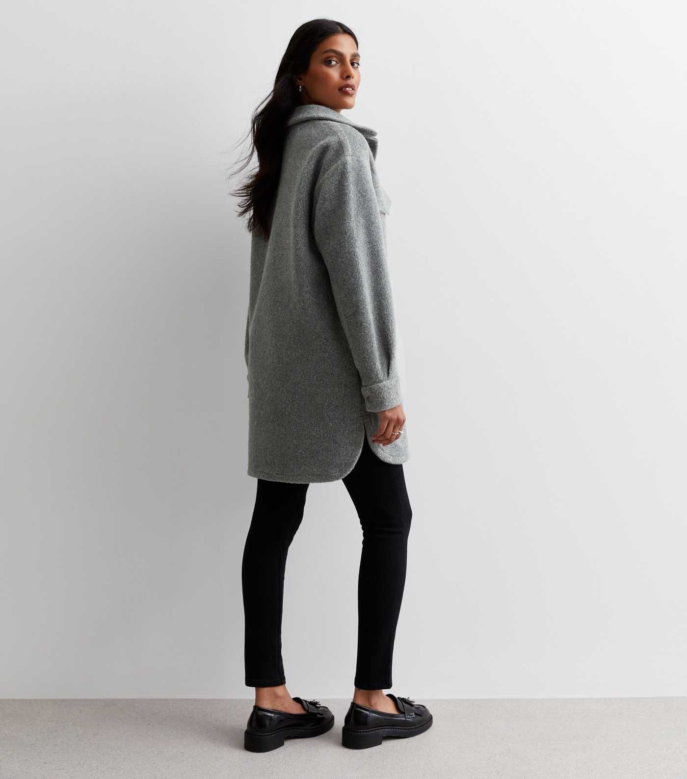 Grey Wool Effect Double Pocket Shacket
						
						Add to Saved Items
						Remove from Saved It... | New Look (UK)