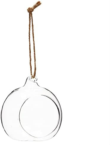 Hanging Glass Terrarium Planter Set with Jute String for Succulents (3 in, 6 Pack) | Amazon (US)