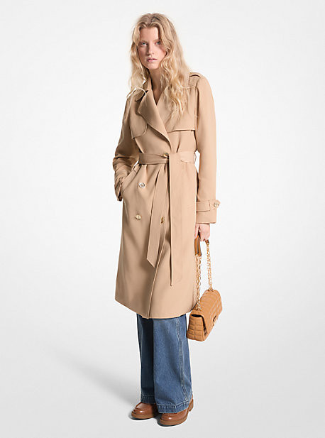 Draped Woven Trench Coat | Michael Kors CA