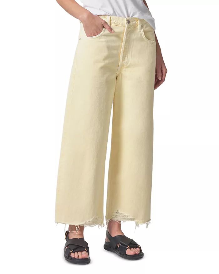 Citizens of Humanity Ayla Raw Hem Cropped Jeans in Limoncello Women - Bloomingdale's | Bloomingdale's (US)