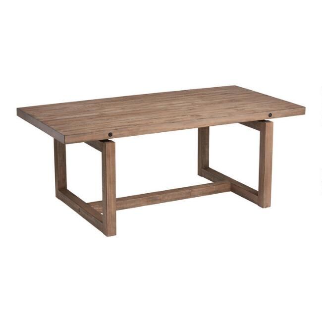 Light Brown Rustic Ainsley Dining Table | World Market