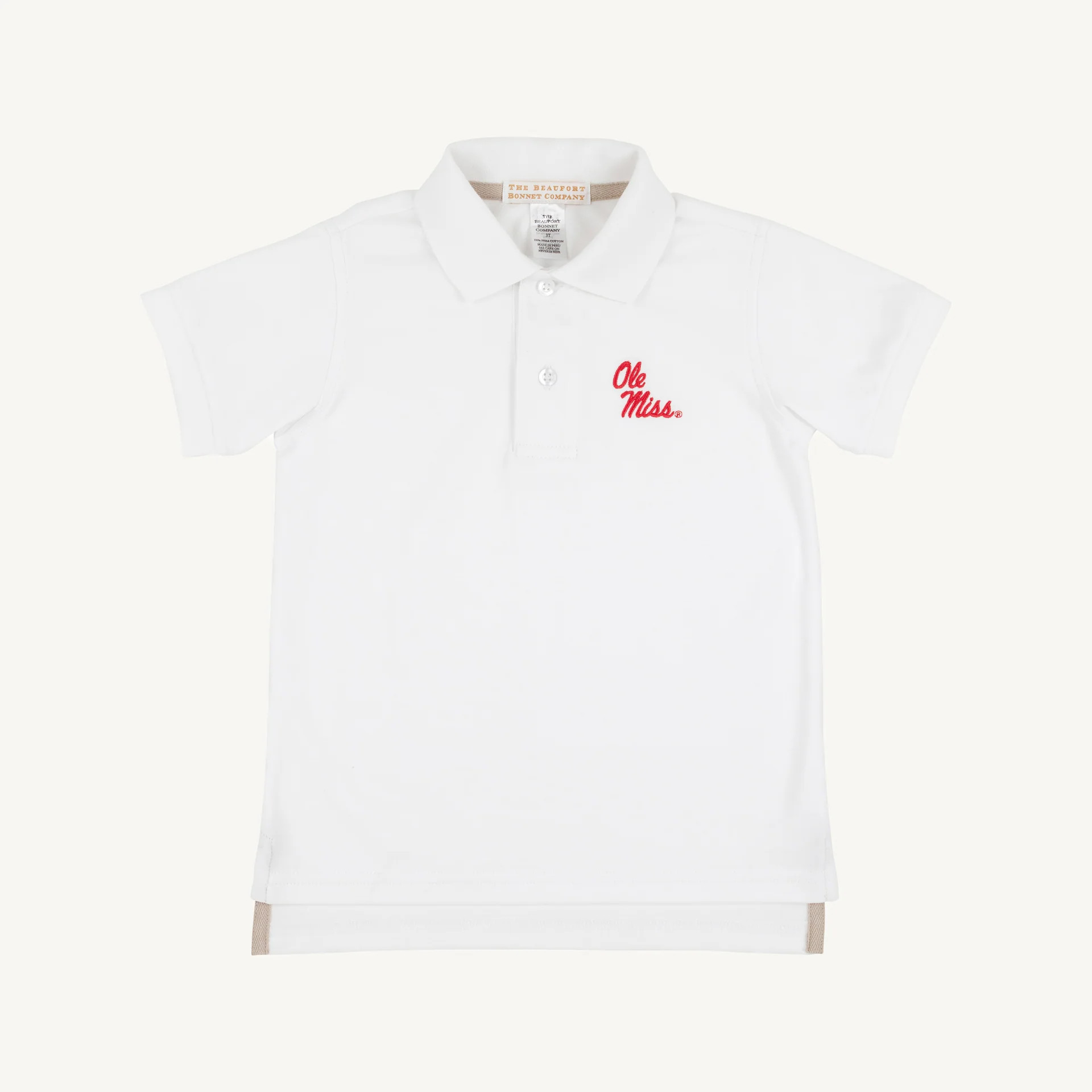 Ole Miss Prim & Proper Polo & Onesie - Worth Avenue White | The Beaufort Bonnet Company