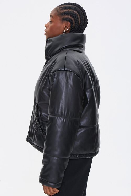 Faux Leather Puffer Jacket | Forever 21 (US)