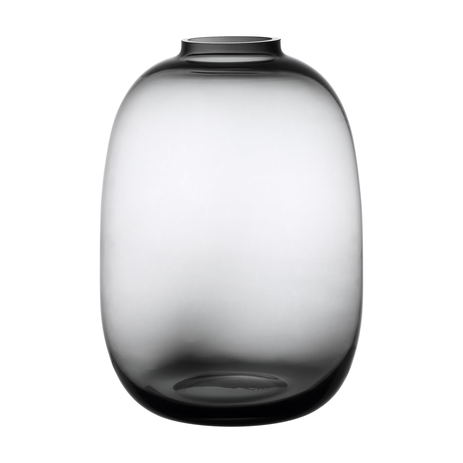 Extra Large Glass Vase, Gray Oval Flower Vases, Hand Blown 11.8 Inch Glass Vase for Home Decor, M... | Amazon (US)