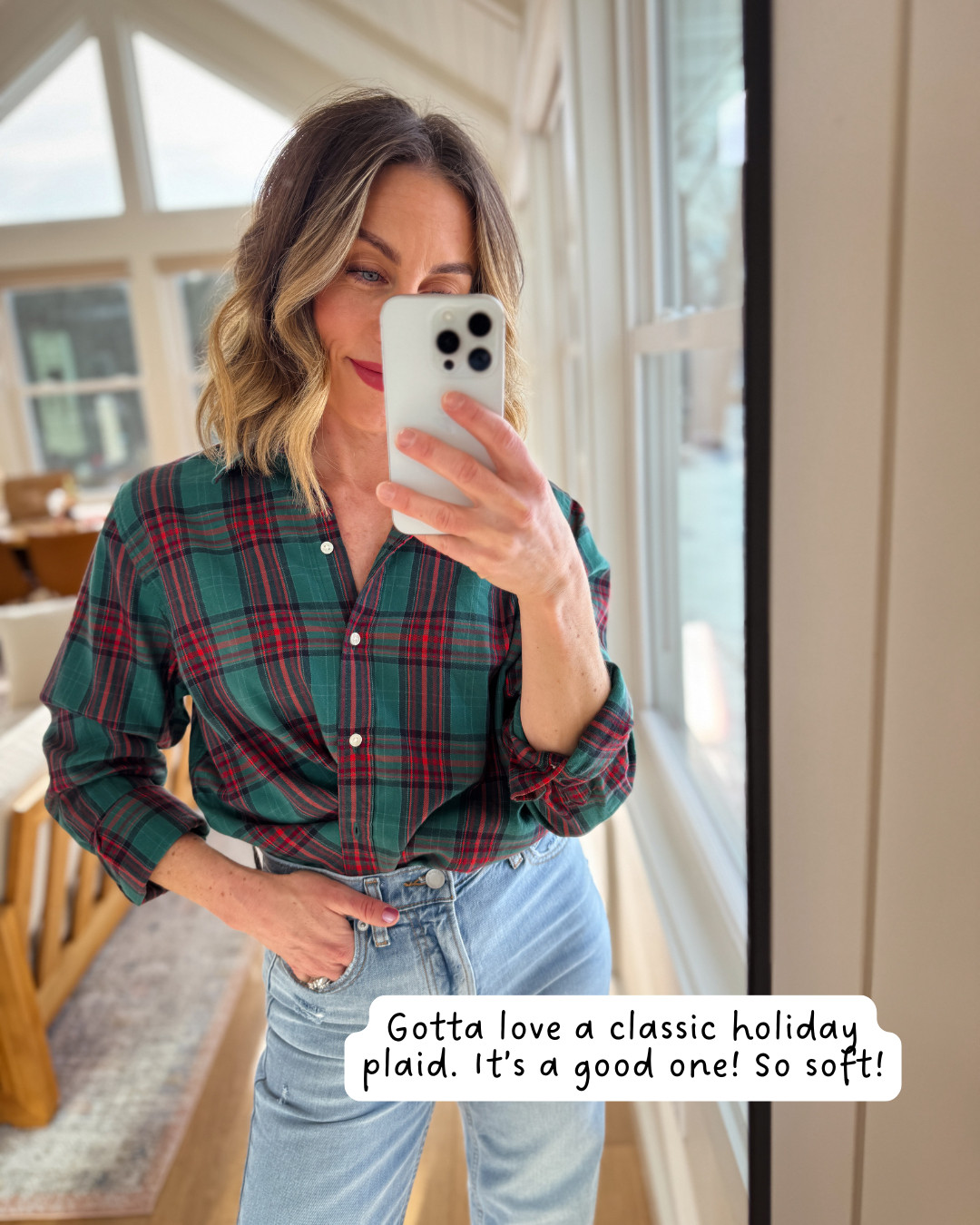 My favorite classic plaid shirt from Target. Its so soft!! 

 #LTKHoliday #LTKmomlife #LTKOver40