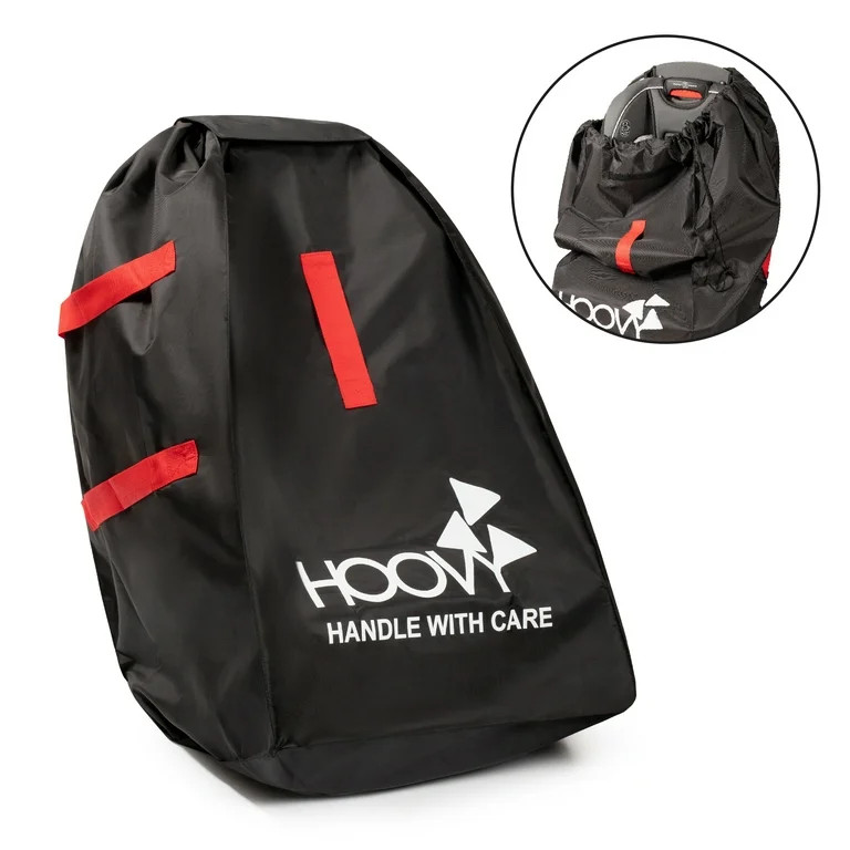 Hoovy Safe & Secure Travel Car Seat Bag, Black/Red, Zipper Closure, 1 Piece | Walmart (US)
