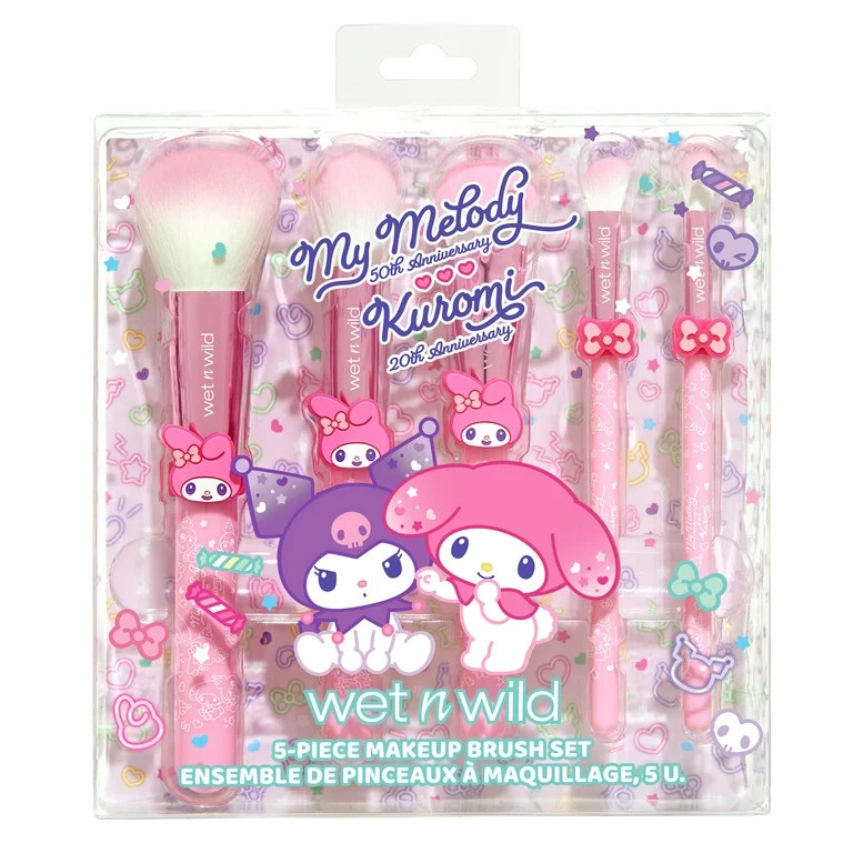 wet n wild 5-Piece Makeup Brush Set - My Melody | Walmart (US)