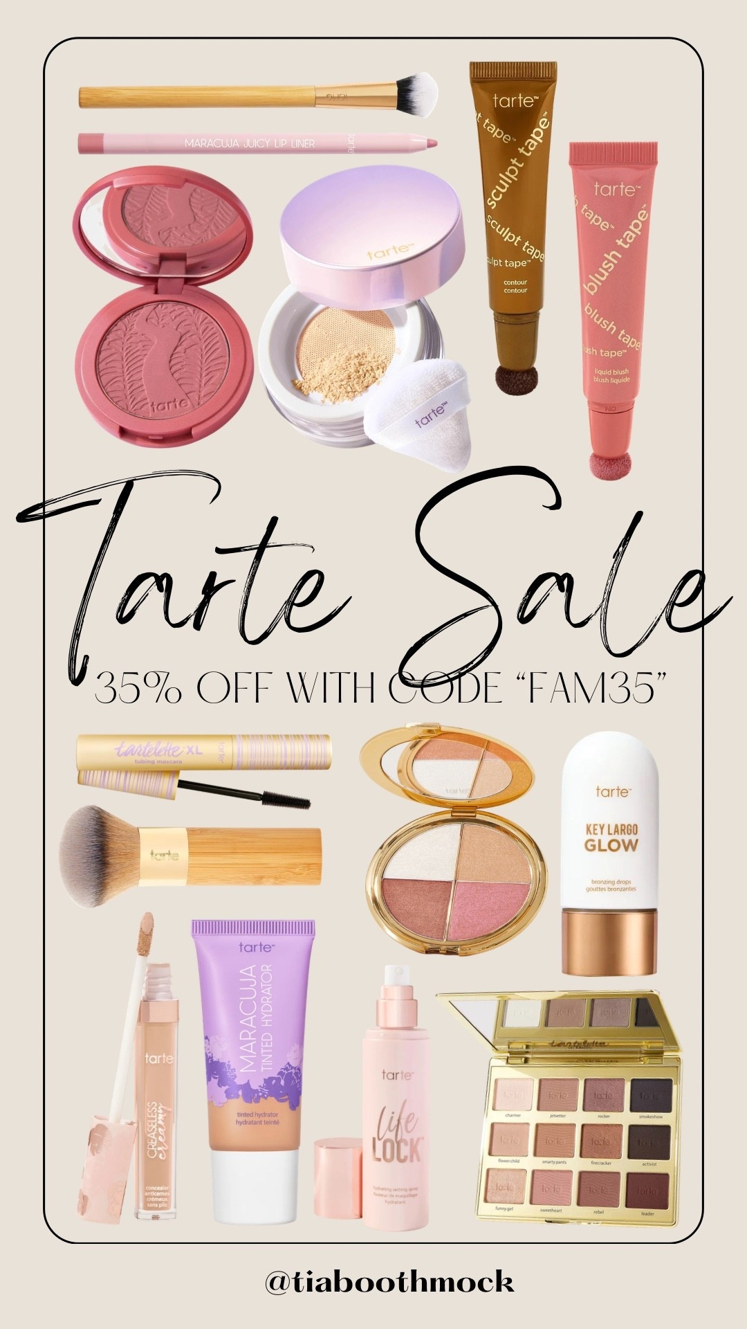 Perfect time to stock up on @Tarte faves! Use “FAM35” for 35% off sitewide + free shipping 💜 #tartepartner #ad

#LTKSaleAlert #LTKBeauty #LTKgrwm