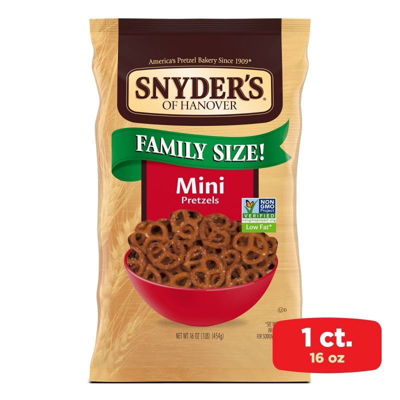 Snyder's Of Hanover Family Size Mini Pretzels - 16oz | Target
