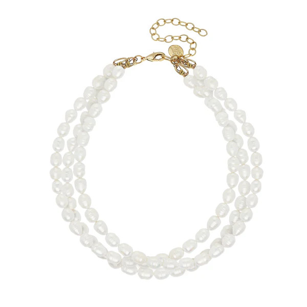 Triple Strand Pearl Necklace | Susan Shaw