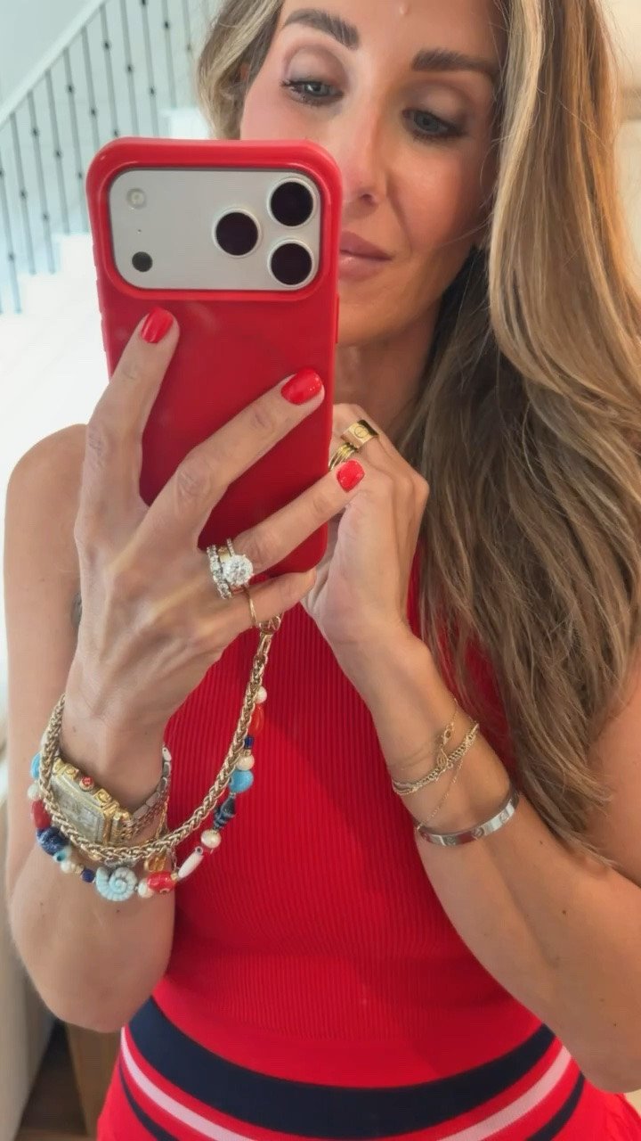 This sporty red set is perfect for a sunny day out. The pleated shorts keep it playful while the fitted top balances the look. Loving this easy, elevated summer outfit.

red set, summer outfit, sporty chic, pleated shorts, casual style, effortless look, summer fashion, easy outfit, bright colors, TheMomInStyle

#LTKootd #LTKActive #LTKOver40