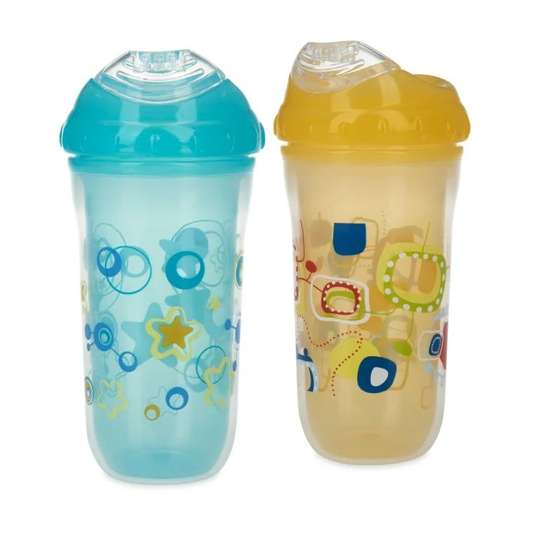 Nuby Insulated Cool Sipper Soft Spout Sippy Cup, Neutral, 2 Pack - Walmart.com | Walmart (US)