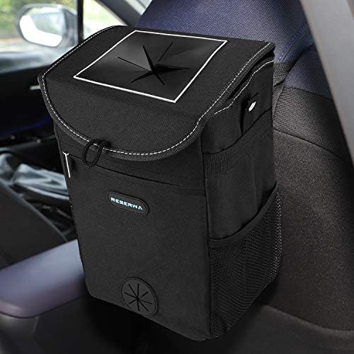 Reserwa Car Trash Can with Lid and Storage Pocket Leakproof Car Garbage Can Portable Auto car tra... | Amazon (US)