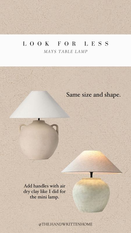 Mays table lamp dupe. Oversized table lamp.

Easily diy the look with air dry clay!

Amber interiors
McGee
Living room
Lighting


#LTKsalealert #LTKFind #LTKhome