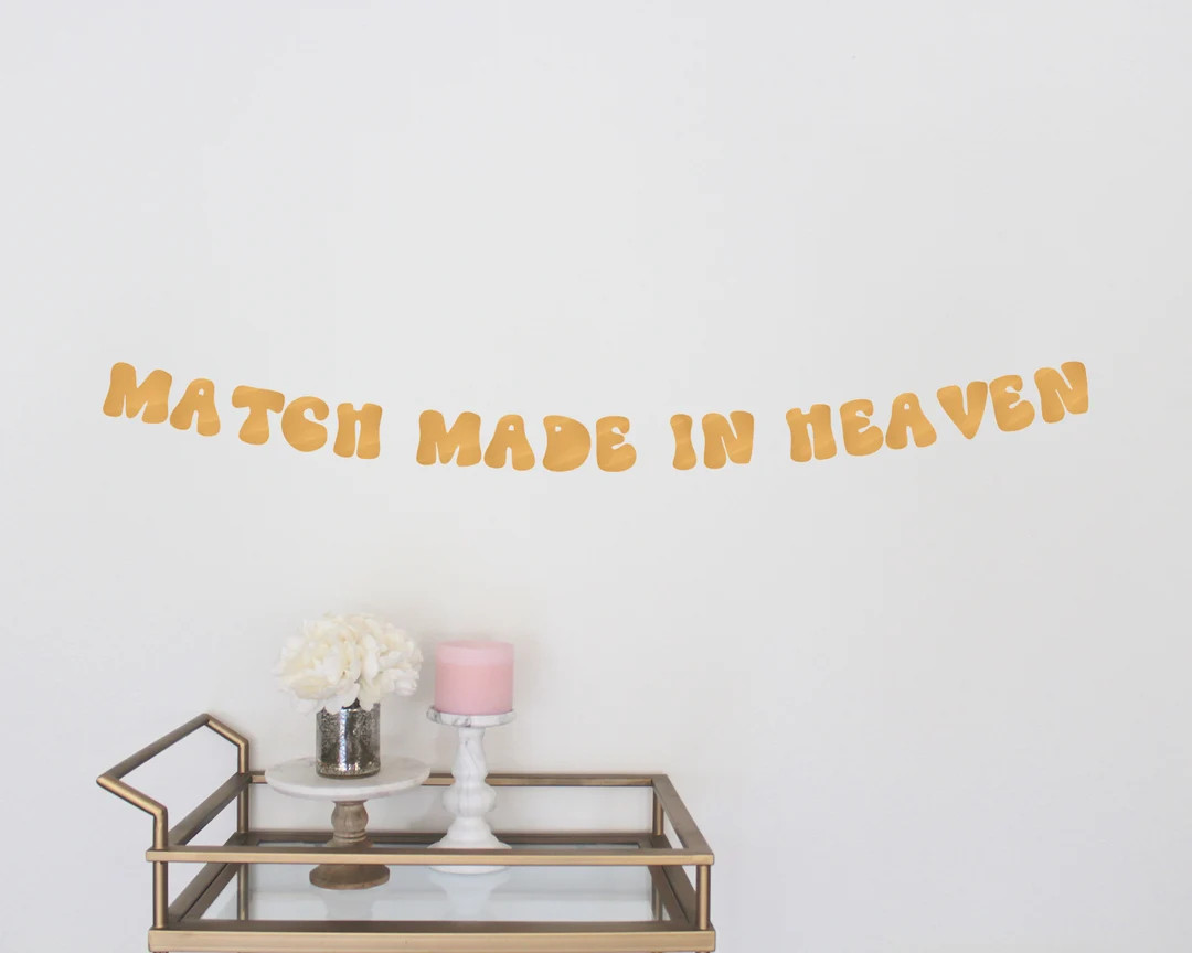 Bachelorette Party Banner, Match Made in Heaven, Cloud Bachelorette, on Cloud 9, Custom Banner - ... | Etsy (US)