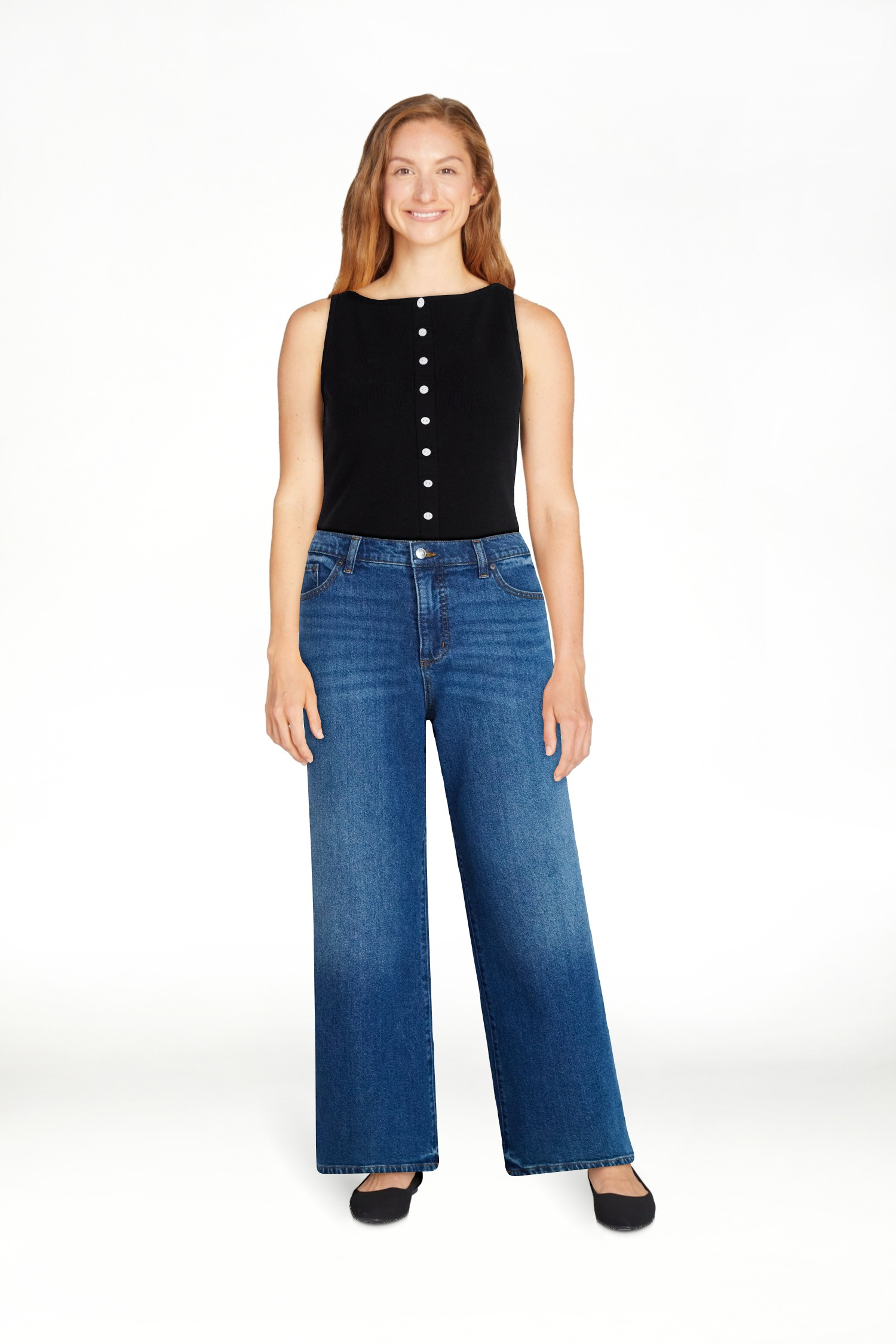 Scoop Women's Wide Leg Low Slung Jeans, 29" Inseam, Sizes 0-20 | Walmart (US)