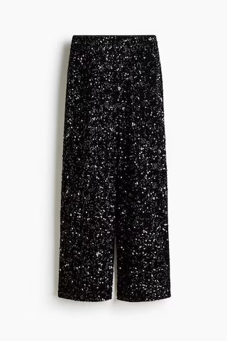 H & M - Sequined Pants - Black | H&M (US + CA)
