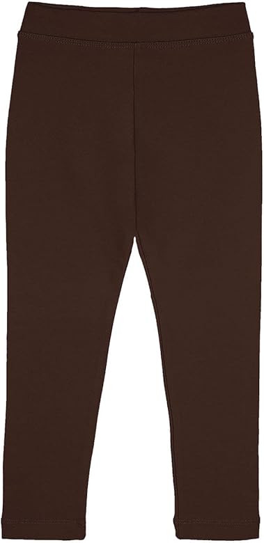 Lilax Girls' Basic Solid Full Length Cotton Soft Leggings | Amazon (US)