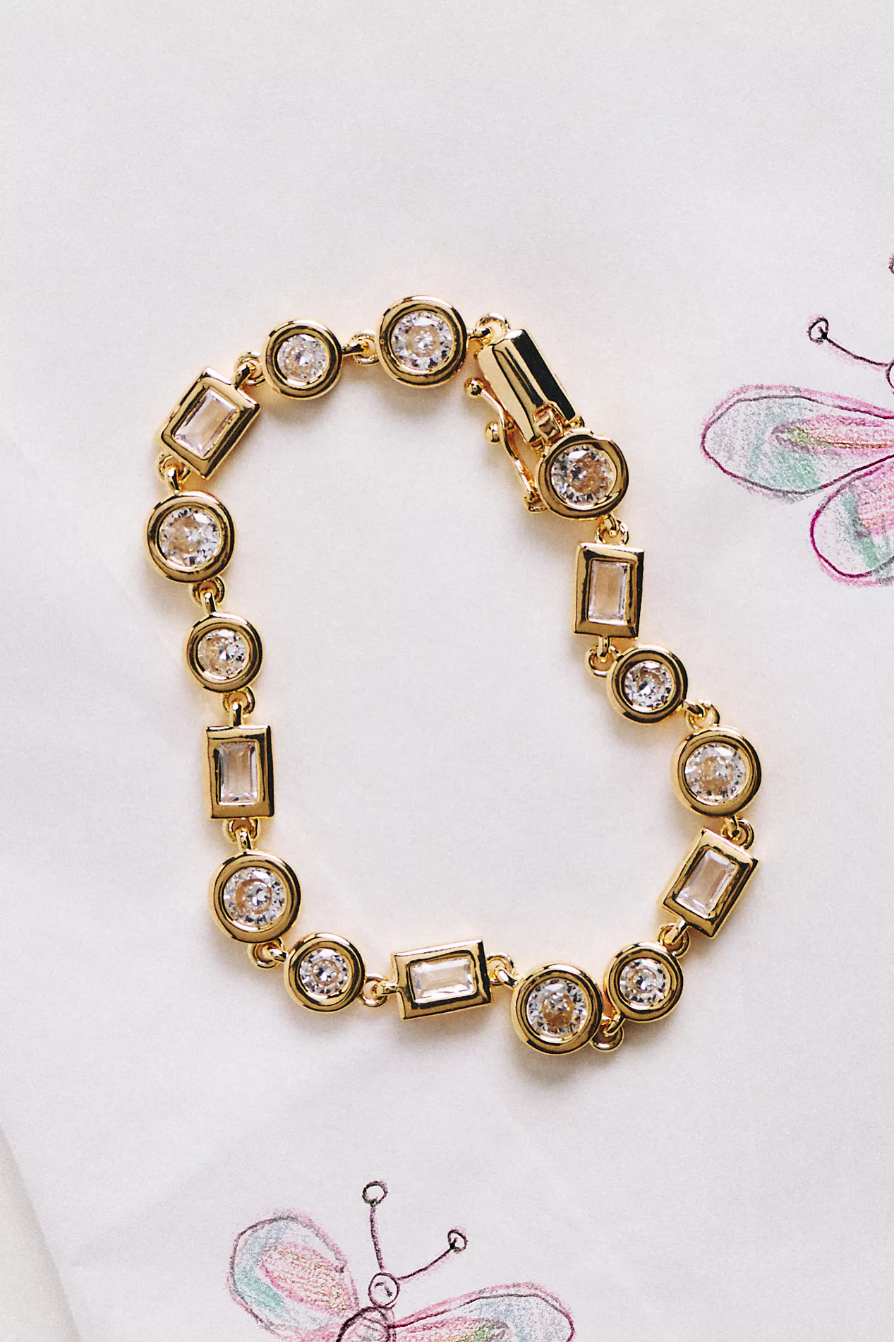 Chunky Geometric Tennis Bracelet | Anthropologie (US)