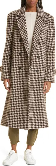 Nili Lotan Matisse Houndstooth Check Wool Overcoat | Nordstrom | Nordstrom Canada