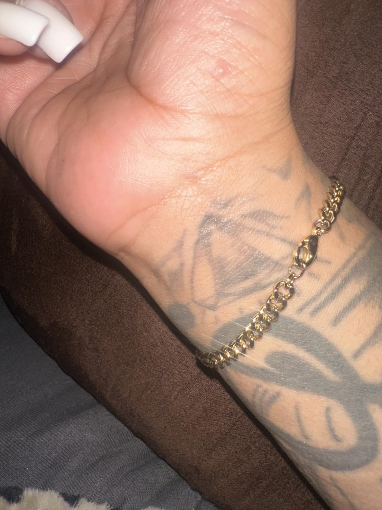 Dainty Gold Chain Bracelets Set for Women 14K Real Gold Plated Link Chain Bracelets for Women Tre... | Amazon (US)