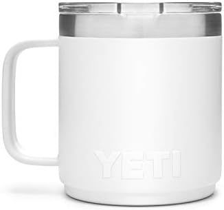 YETI Rambler 10 oz Stackable Mug, Vacuum Insulated, Stainless Steel with MagSlider Lid, White | Amazon (US)