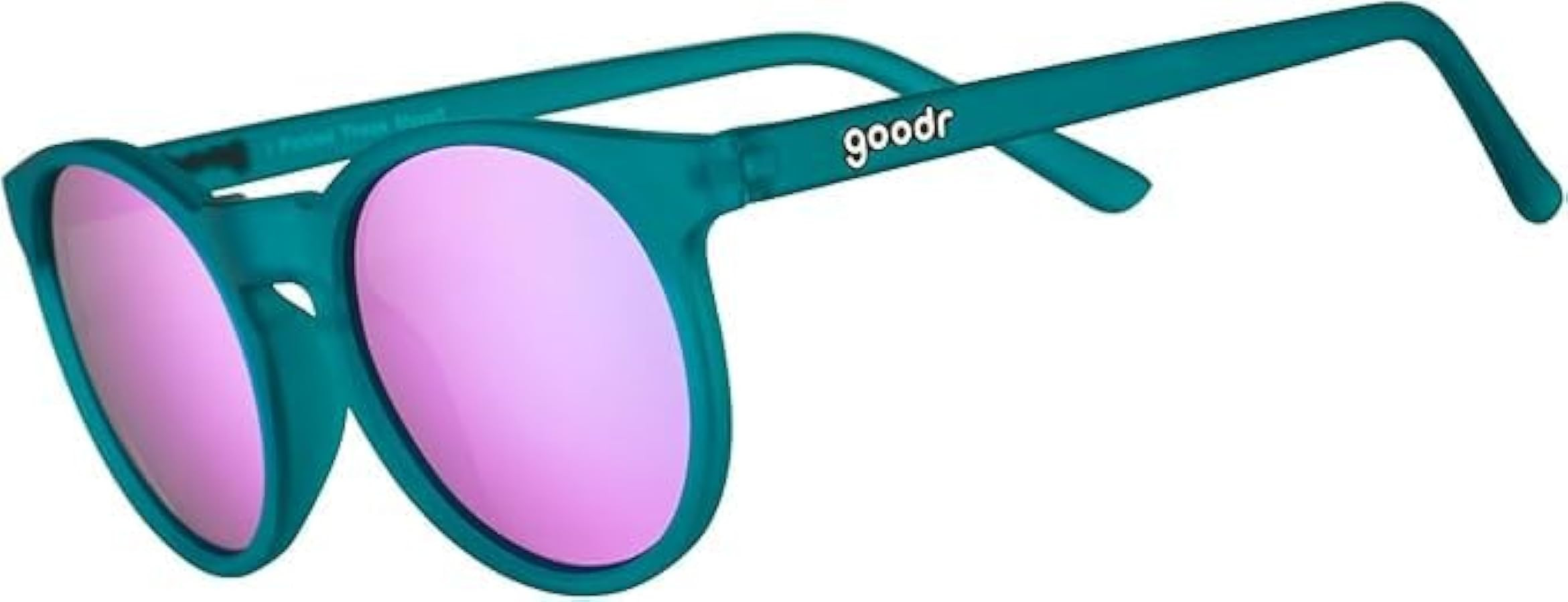goodr I Pickled These Myself Polarized Round Sunglasses, Small Sized (Circle G), Teal Translucent... | Amazon (US)