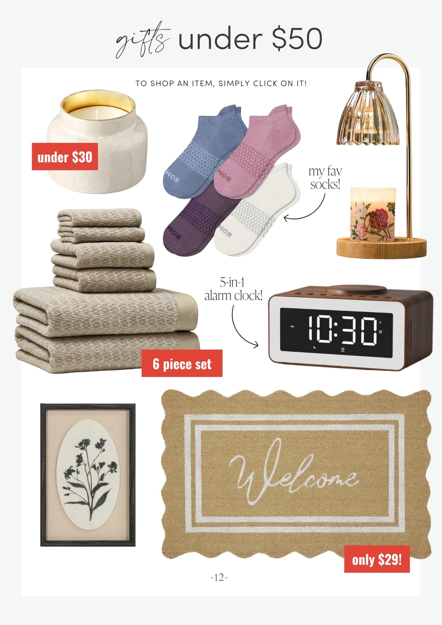 Gifts under $50! So many great finds under $50! These gifts feel high-end without the high price tag.

ComeStayAwhile, Amanda Vernaci 

GiftsUnder50 | HolidayGiftGuide | ComeStayAwhile | AmandaVernaci | LTK gift guide | LTK holiday 

#LTKGiftGuide #LTKHoliday #LTKFindsUnder50