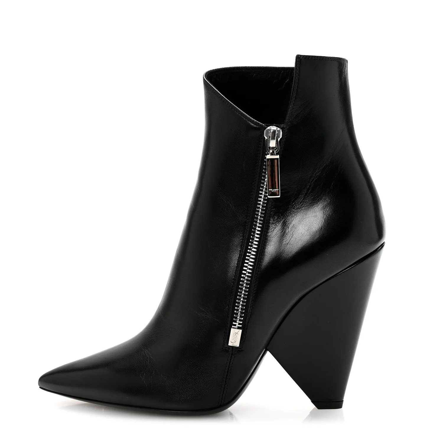 Calfskin Niki 85 Wedge Booties 39.5 Black | FASHIONPHILE (US)