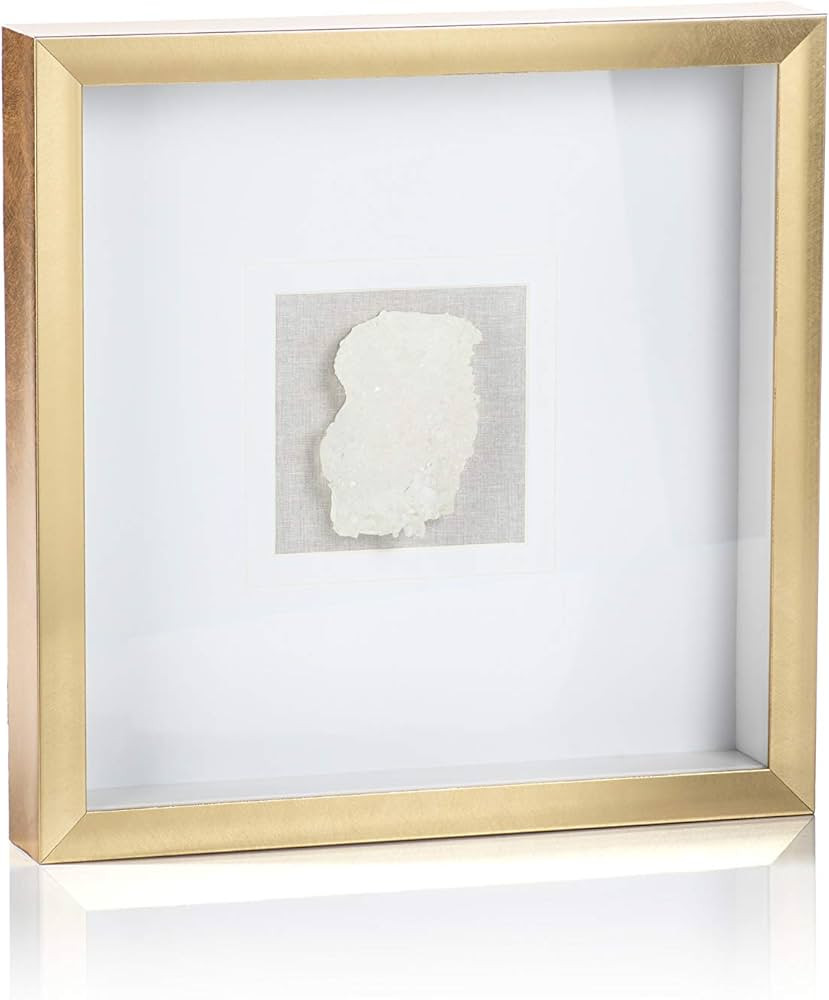 Zodax Muzo Gold Crystal Wall Decor, 16 x 16 Wall & Tabletop Frame, 16" x 16" | Amazon (US)