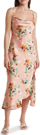 Gaia Strappy Bias Cut Satin Midi Dress | Nordstrom Rack