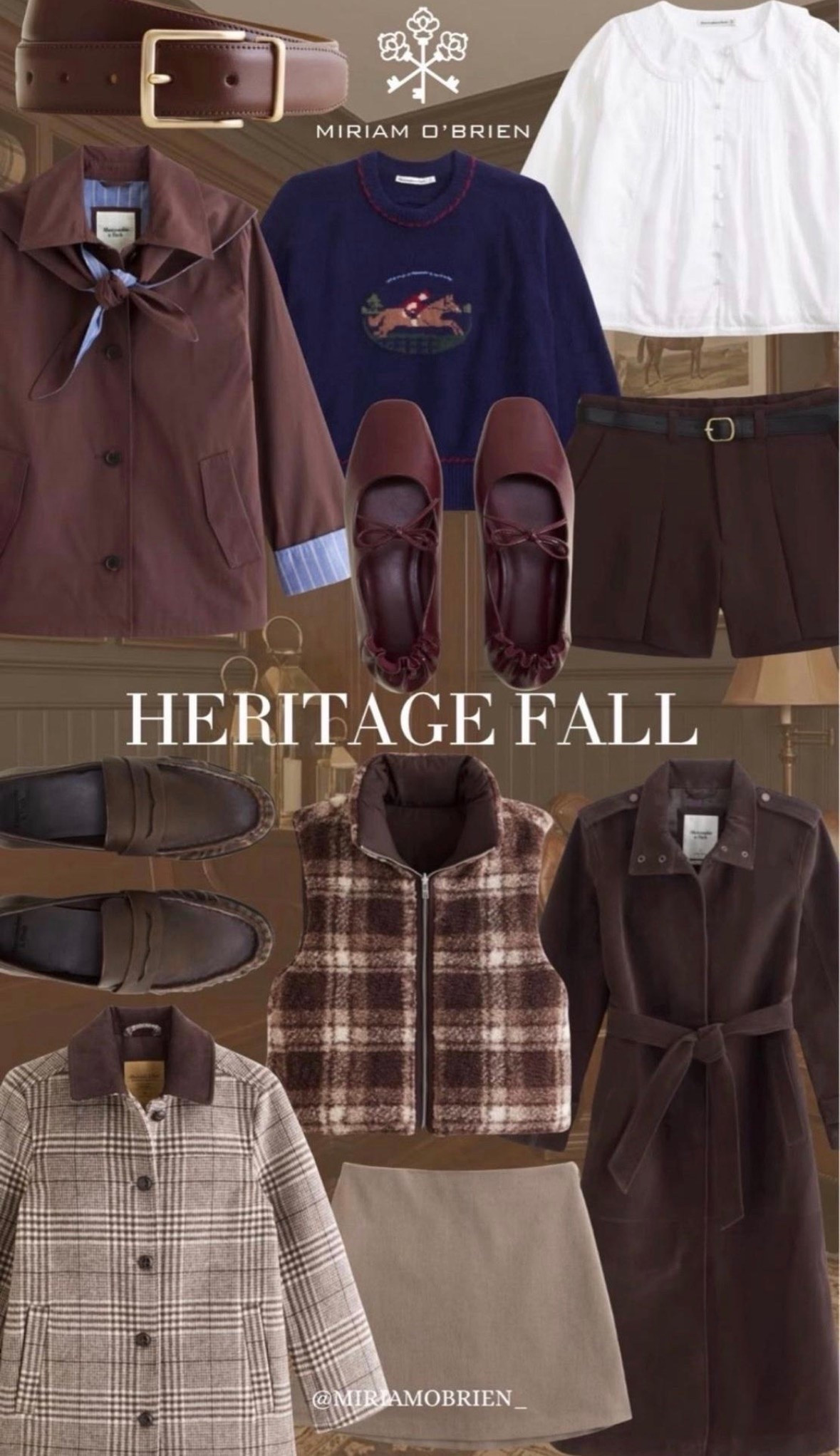Heritage fall is officially here. 🤎🍂
Think rich chocolate tones, plaid, cozy textures, classic loafers, timeless outerwear, and pieces that feel like they belong in your wardrobe year after year.
This is the kind of fall style I never get tired of. ✨
Shop my heritage-inspired fall picks on LTK!
Follow @miriamobrien on Instagram and TikTok 🤍
#LTKFashion #LTKFinds #LTKShopping #LTKStyle #LTKCreator #FallFashion #FallStyle #FallOutfits #FallWardrobe #HeritageStyle #HeritageFashion #ClassicStyle #TimelessStyle #PreppyStyle #OldMoneyStyle #QuietLuxury #PlaidFashion #FallInspiration #AutumnStyle #FashionInspo