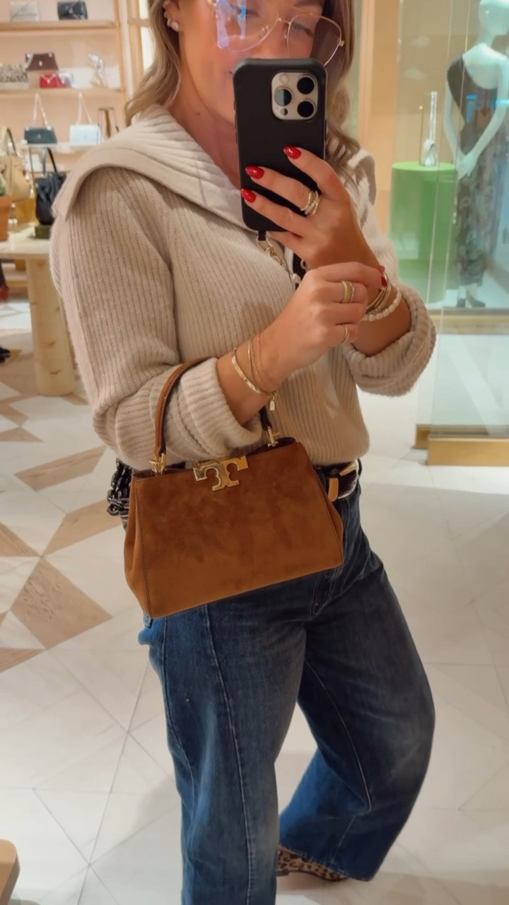 Suede satchel from Tory Burch!! 😍

#LTKSeasonal #LTKootd #LTKPetite