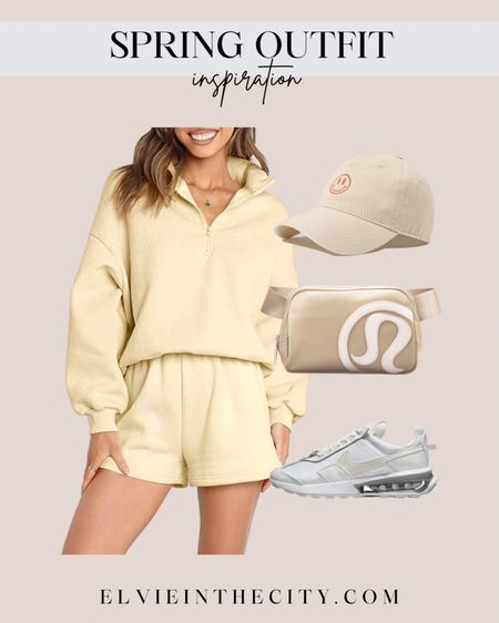 Spring outfit inspiration

Matching set - shorts set - belt bag - lululemon - baseball cap - neutral style - Nike sneakers 

#LTKshoecrush #LTKstyletip #LTKunder50