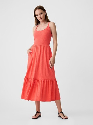 ForeverSoft Smocked Midi Dress | Gap Factory
