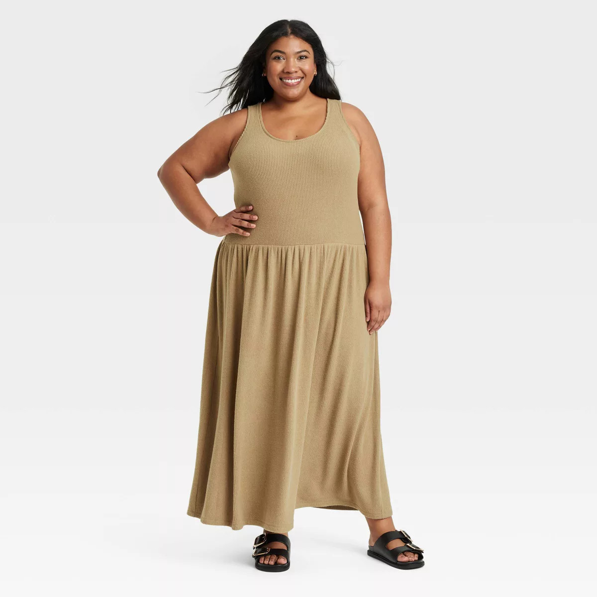Women's Drop Waist Knit Midi Slip Dress - Universal Thread™ | Target