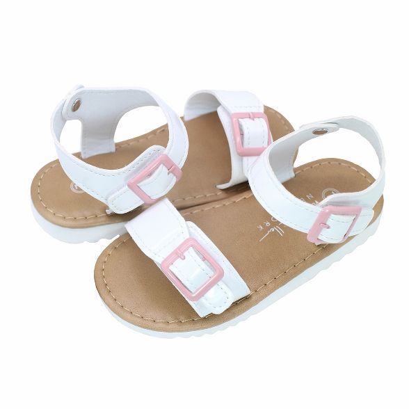 Nicole Miller Toddler Girls' Patent Hardsole Sandals | Target
