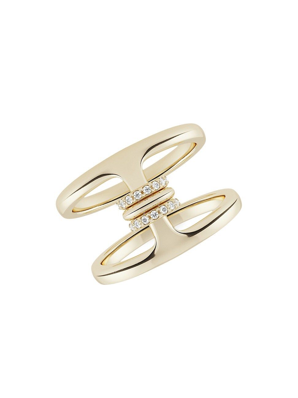 Women's Phantom 18K Yellow Gold & Diamond Ring - Gold - Size 7 | Saks Fifth Avenue