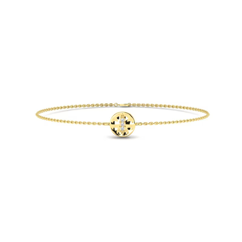 KLEORA IRIS Modern Electrum™ Diamond Cats Eye Circle Bracelet | Ernest Jones