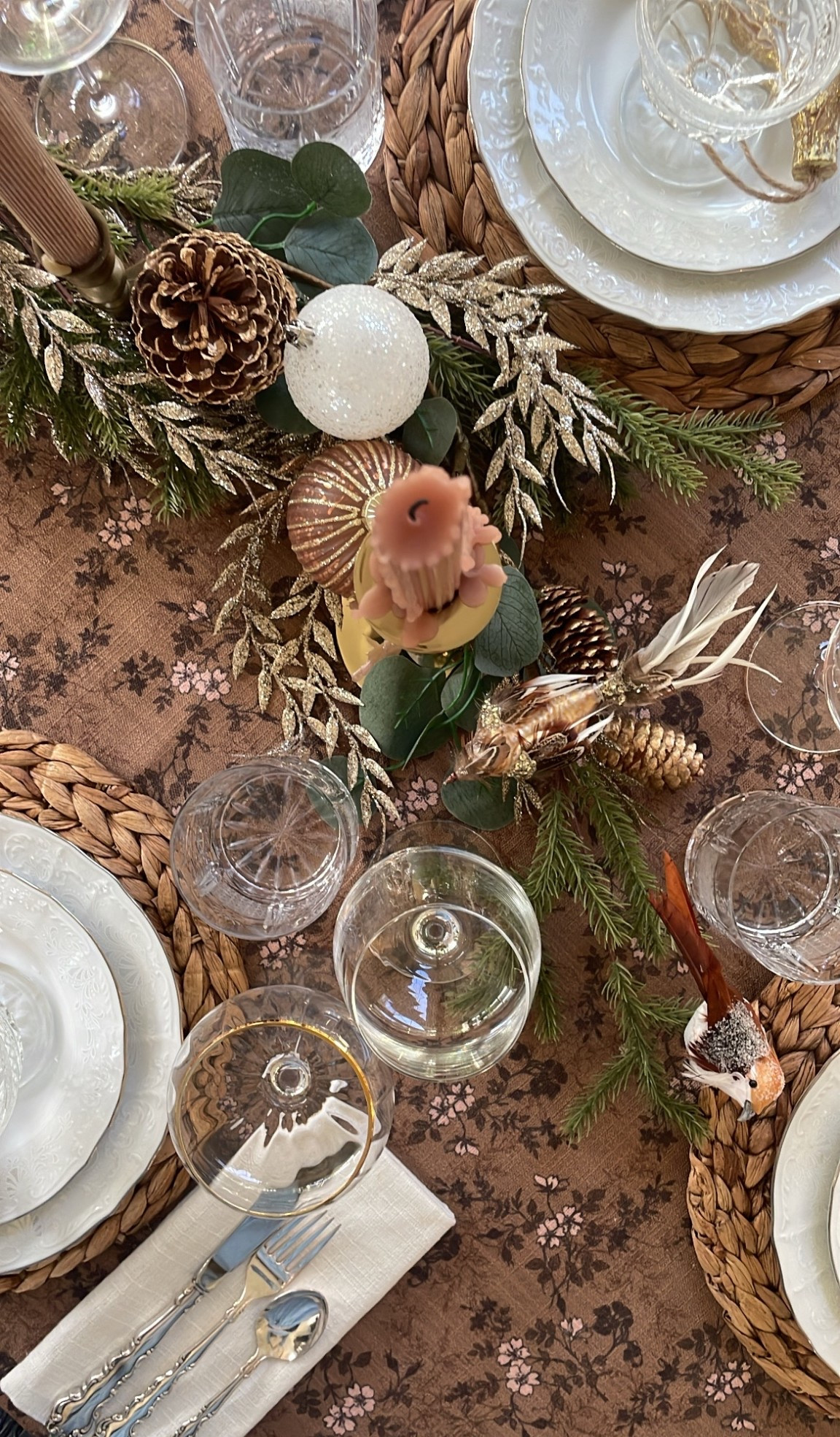 Special Collab! Working on a “Winter Woodland”tablescape using a floral pattern tablecloth from the Sara Le collection at Two Pages. 

I will show you the rest soon but for now I’m linking everything I’m using here to create the look. 

My China and silverware are passed down from my mom so I’m linking similar options here. :)



#LTKHoliday #LTKHome #LTKFindsUnder100