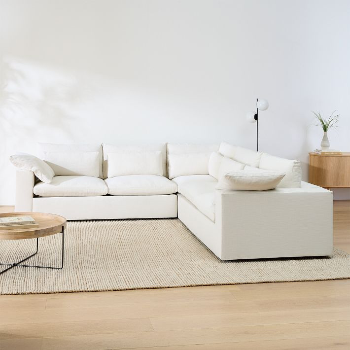 Harmony Modular 3-Piece L-Shaped Sectional (118"–128") | West Elm (US)