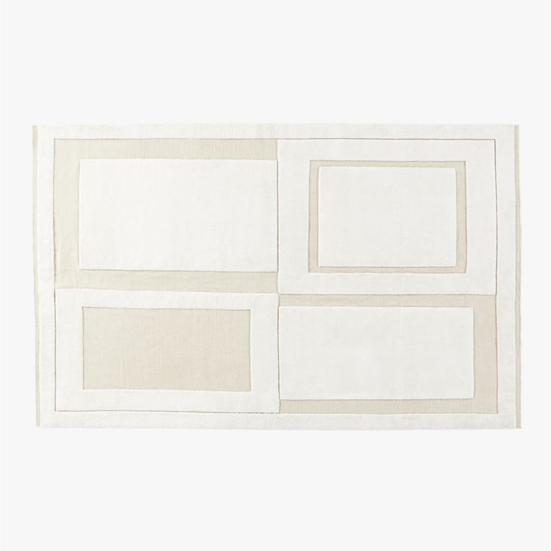 Chayne Modern Handknotted Viscose White Area Rug 5'x8' | CB2 | CB2