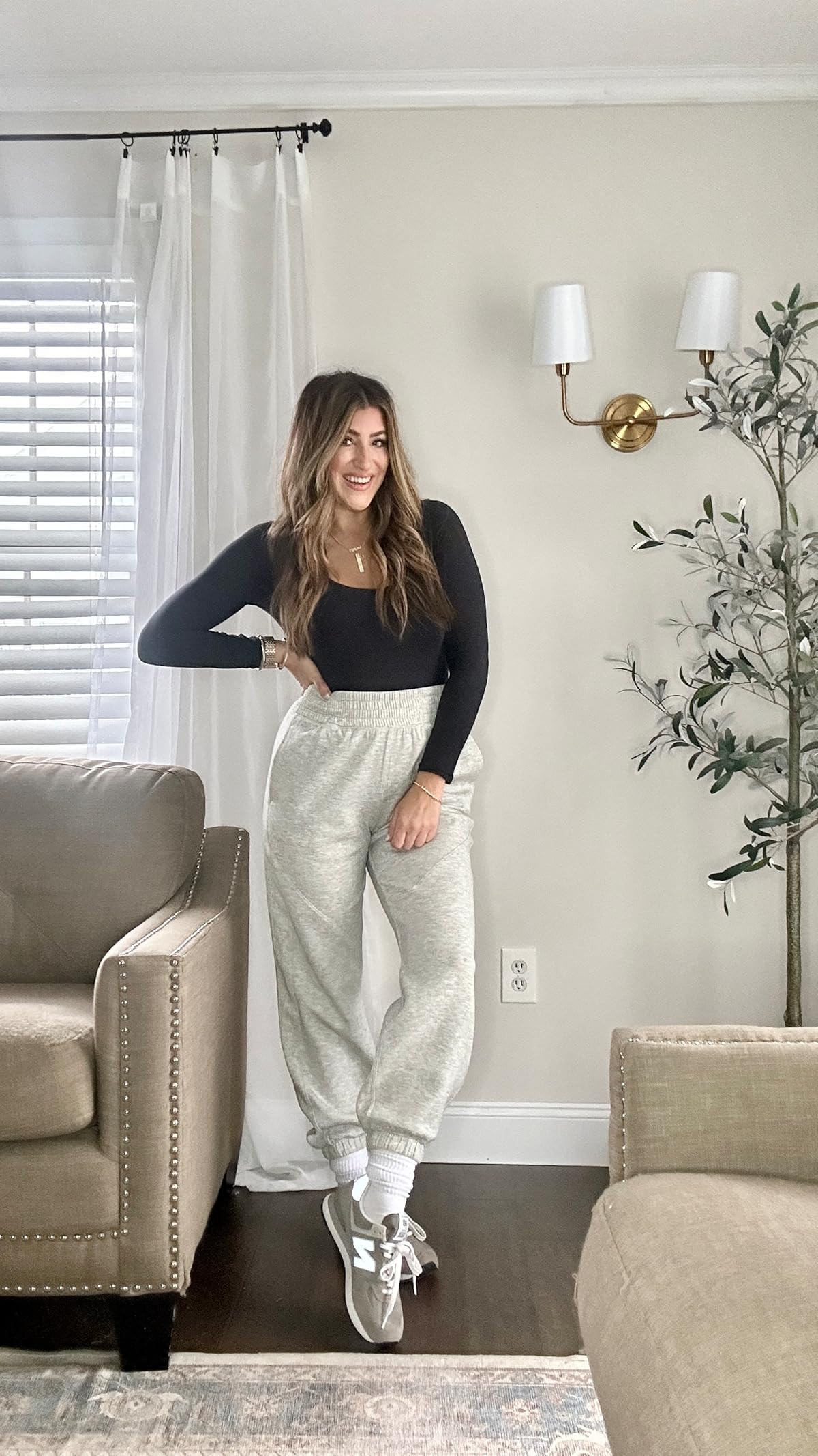 PUMIEY Women's Scoop Neck Long Sleeve Bodysuit Body-hugging Sexy Tops Smoke Cloud Collection | Amazon (US)