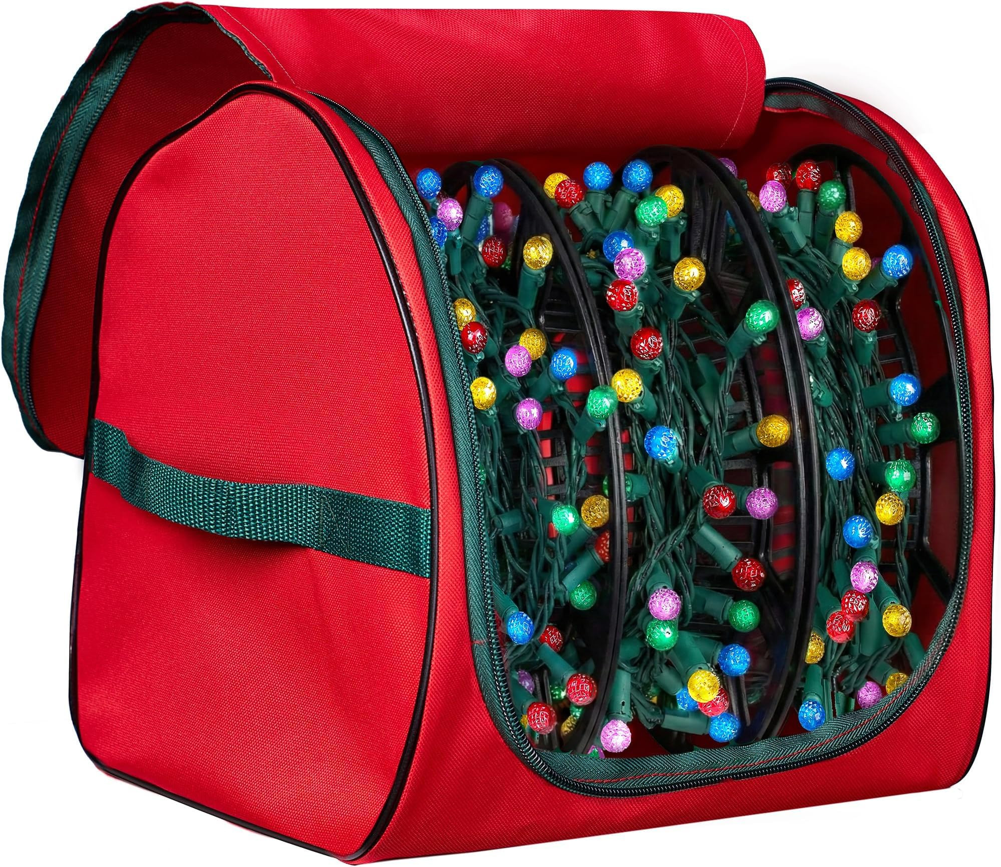 ZOBER Christmas Light Storage Reels - Christmas Light Organizer with 3 Plastic Wheels - 600D Oxfo... | Amazon (US)